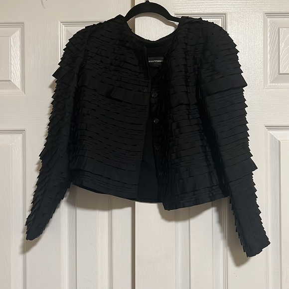 Emporio Armani Vintage Ruffle Trim Blazer - Picture 2 of 6